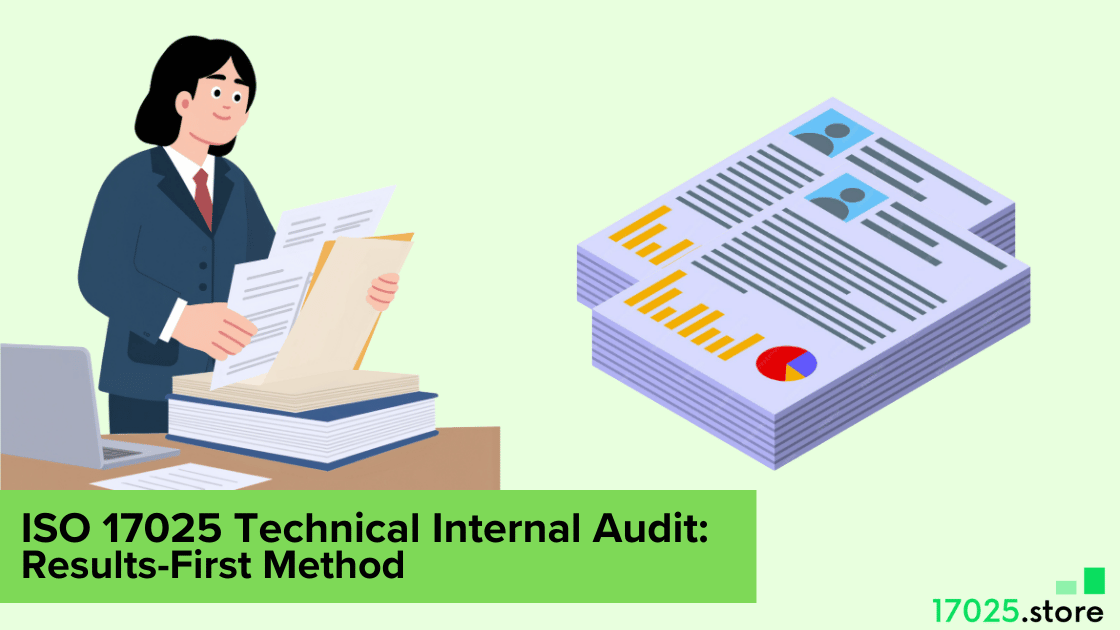 ISO 17025 technical internal audit results-first method with records and reports